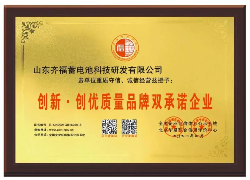 质量品牌双承诺企业